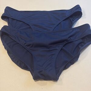 Set of 2! Land’s End girls Swim Bottoms.  Size 16+ (plus). Navy